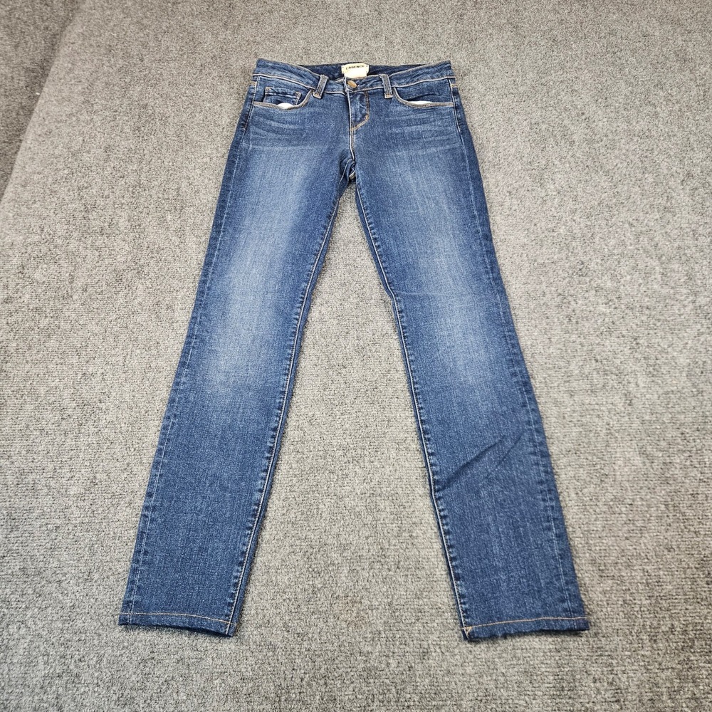 LAGENCE Chantal Low Rise Skinny Jeans Dark Vintage Blue Denim Size 26